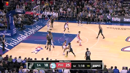 【NBA集锦】阿尔德里奇单条恩比德不落下风 双手暴扣终结势大力沉