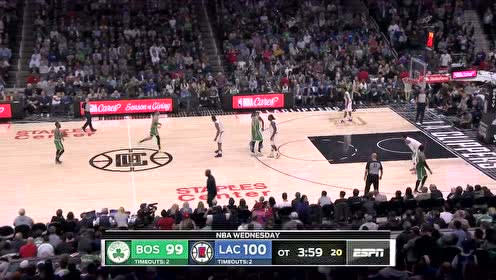 【NBA集锦】贝弗利关键篮板球 助泡椒弧顶飙中三分