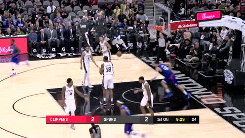 【NBA集錦】萊昂納德?lián)舻厮兔顐?順下祖巴茨空接起飛暴扣