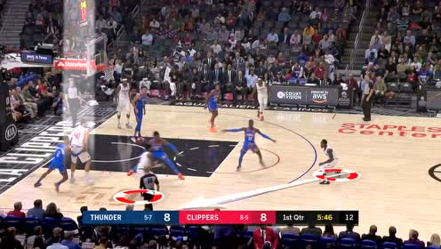 【NBA集錦】中場快船隊(duì)?wèi)?zhàn)術(shù)分析：虛晃形成局部2打1