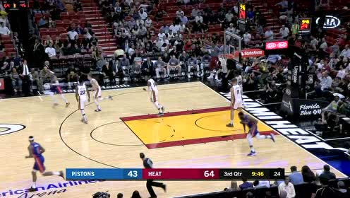 【NBA集锦】穷追猛赶的阵仗 德拉蒙德花式变相单臂抛投打进