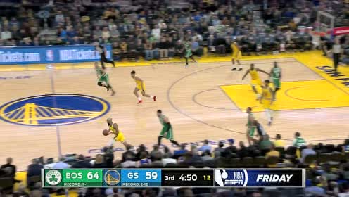 【NBA集锦】绿军黄油手失误 鲍曼趁机抢断一条龙斧劈城门