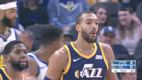 【NBA集锦】一起上我也不虚!戈贝尔坦克入侵强打考利斯坦2+1