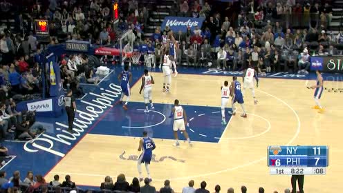 【NBA集锦】全场气氛犹如夺冠一般!西蒙斯手起刀落命中NBA生涯首个三分