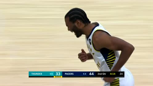【NBA集锦】真的太难了!亚当斯垫步挑篮终于得分