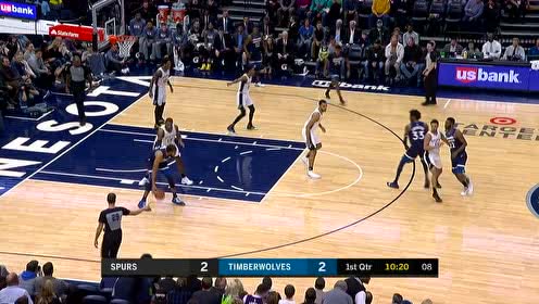 【NBA集錦】唐斯低位硬鑿阿德 轉(zhuǎn)身小勾手命中