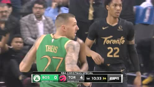 【NBA集锦】摩拳擦掌就为这一战 小钢炮登场三分两连弹打停绿军