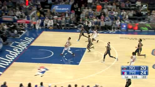 【NBA集錦】佩爾無敵血帽接連掀翻鵜鶘兩將 助攻西蒙斯大力劈扣+恩尼斯飚入三分