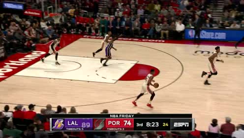 【NBA集錦】詹姆斯火力全開連中3記三分 一波進(jìn)攻高潮澆滅開拓者