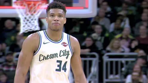 【NBA集锦】双方互秀排兵布阵 字母哥一记罚球引发联盟最高内线聚会
