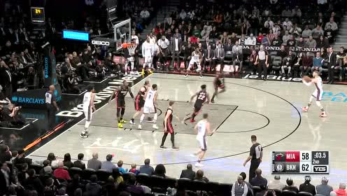 【NBA集锦】努瓦巴架起高射炮 中场三分远投压哨命中