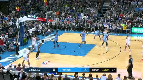 【NBA集錦】亞當(dāng)斯借對手失誤完成搶斷 亞歷山大背打防守人拉桿上籃