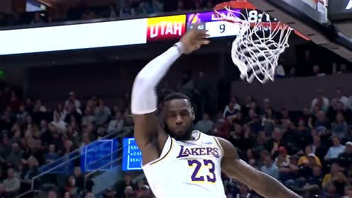 【NBA集錦】35歲背靠背還能這么飛 詹姆斯被犯規(guī)之后扣籃秀