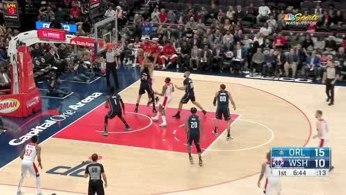 【NBA集锦】比尔见缝插针击地妙传 八村垒迎难而上打成2+1