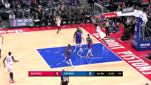 【NBA集錦】身如游魚劃入內(nèi)線 阿奴諾比突破暴扣行云流水