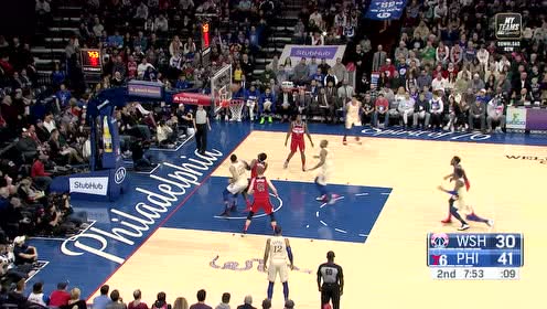 【NBA集锦】谁来数数这有几个前场板 西蒙斯霍福德禁区连点欺奇才内线无人