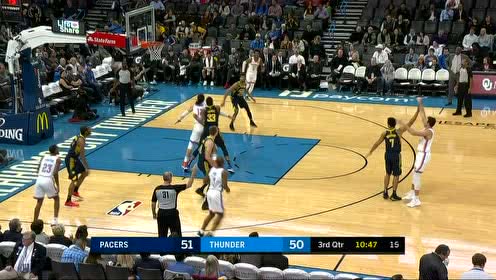 【NBA集锦】萨博尼斯华丽转身上篮命中 加里纳利弧顶三分正中靶心