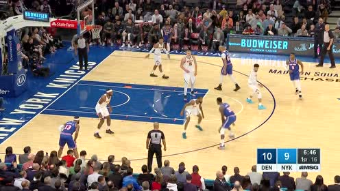【NBA集锦】兰德尔体前变向突破分球 莫里斯底角空位三分打停掘金