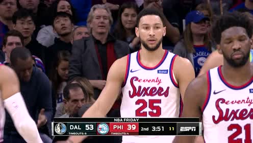 【NBA集錦】其實(shí)我是中鋒 西蒙斯背打造犯規(guī)隨手一拋也進(jìn)