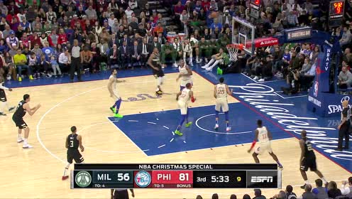【NBA集錦】運氣與實力并存 字母哥后仰出手顛進兩分