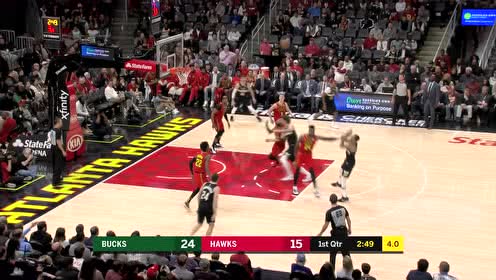【NBA集锦】虽迟但到！ 希尔急停跳投两分轻松入账