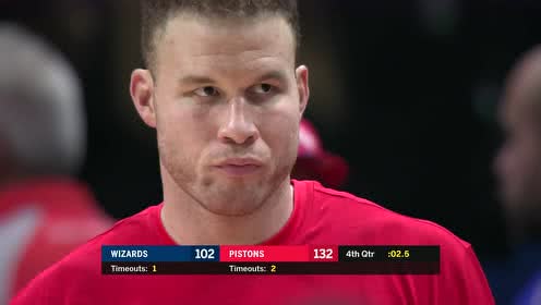 【NBA集锦】奇才102-132活塞 汽车城双塔齐砍两双痛宰奇才结束连败