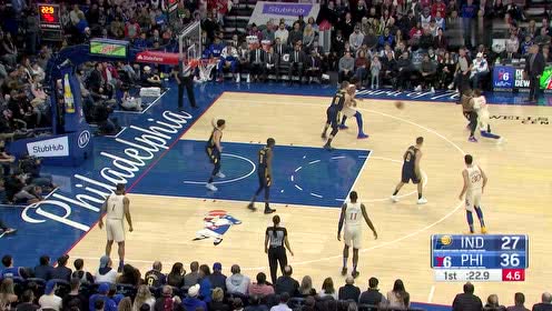【NBA集錦】大個(gè)子也有細(xì)活 恩比德?lián)舻孛顐鲀?nèi)托輕松上籃