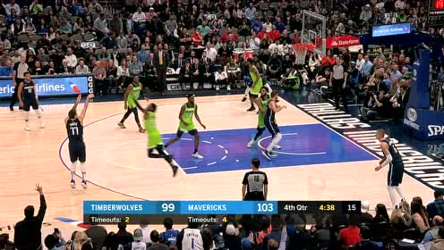 【NBA集锦】终于命中三分 东契奇外线坚决出手命中本场首记三分