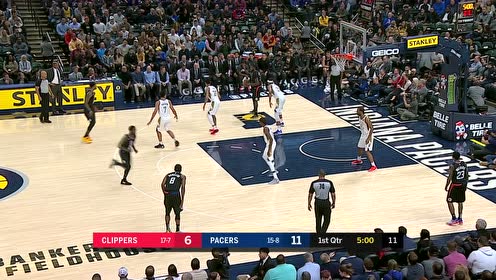 【NBA集錦】哈雷爾背身強(qiáng)吃翻身上籃 喬治外線開炮三分狙擊