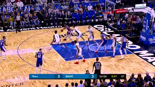 【NBA集锦】十八般武艺样样精通 恩比德单挑武切维奇翻身跳投命中