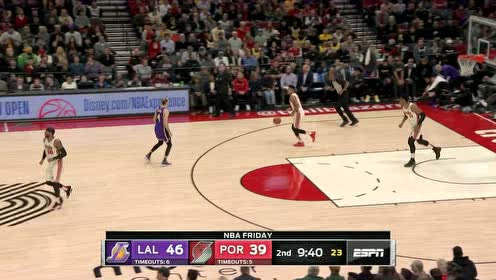 【NBA集錦】詹姆斯率隊(duì)一波流 湖人連飆三記三分球
