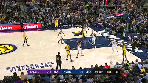 【NBA集錦】湖人第1記三分由球隊(duì)大腿命中！隆多追身三分自信飆進(jìn)