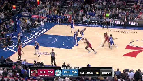 【NBA集锦】好像在打橄榄球 热火连续长甩白伦纳德三分穿心