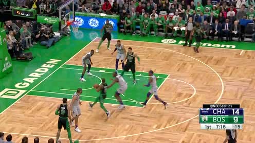 【NBA集锦】化身内线 杰伦布朗自投自抢篮下补篮命中