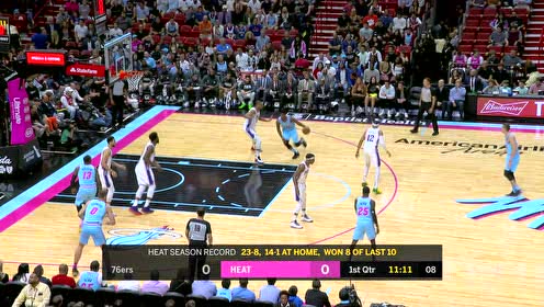 【NBA集锦】巴特勒突破分球一针见血 阿德巴约突破反篮先拔头筹