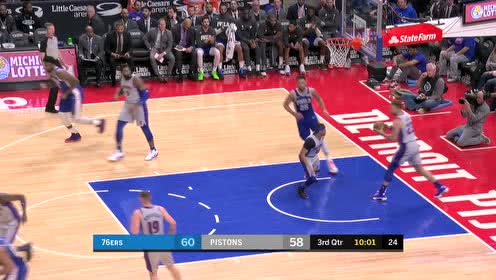 【NBA集锦】连进四球手感暴热 哈里斯里突外投4分钟内豪取9分