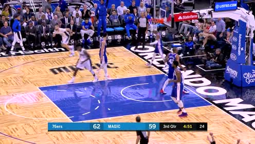 【NBA集锦】肉眼可见的天赋 艾萨克无惧大帝拉杆换手上篮打进