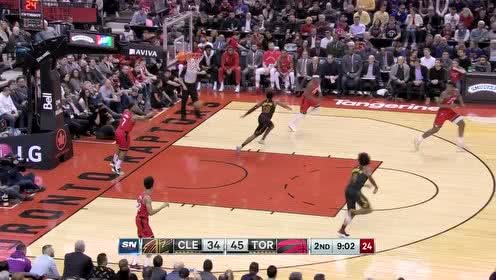 【NBA集錦】加蘭德突然吊球籃下 波特眼疾手快直接順勢暴扣得手