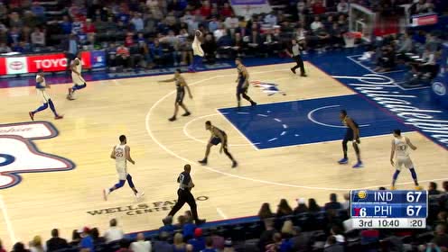 【NBA集錦】76人特有內(nèi)外連線 西蒙斯突破分球恩比德外線一箭穿心