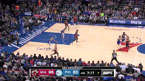 【NBA集锦】运气留给有准备的人 纳恩手感滚烫30尺双人防守三分照进不误