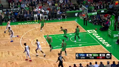 【NBA集锦】恩比德和坎特刚上了 内线靠打柔和抛投打进