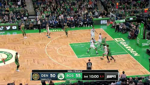 【NBA集锦】内外两开花 塔图姆三分＋突破将分差扩至十分