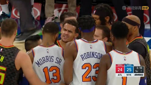 【NBA集锦】莫里斯被犯规后狂喷垃圾话 特雷杨不满为队友出头