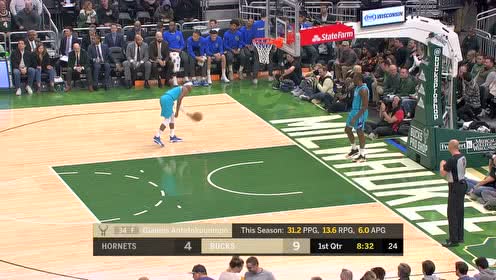 【NBA集錦】這根本沒(méi)法防 阿德托昆博翻江倒海單臂劈扣