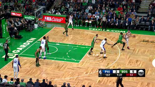 【NBA录像回放】76人vs凯尔特人第1节 坎特篮下单打恩比德