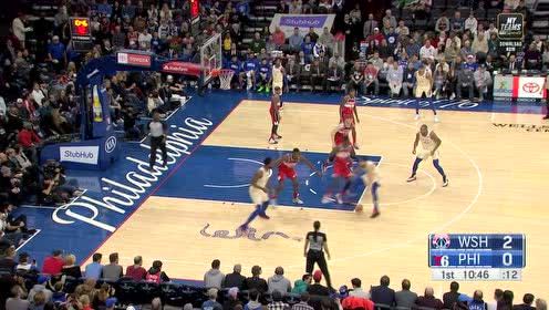 【NBA集锦】其实我是中锋 西蒙斯内线梦幻转身为球队首开记录