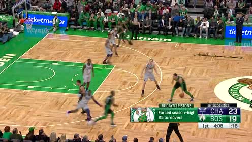 【NBA集锦】真的跟不上 肯巴沃克一步过掉泽勒轻松上篮得手