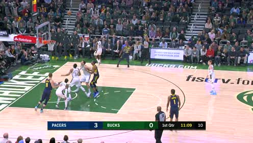 【NBA集锦】萨博尼斯三分飚进一血 霍乐迪定点三分完成双杀