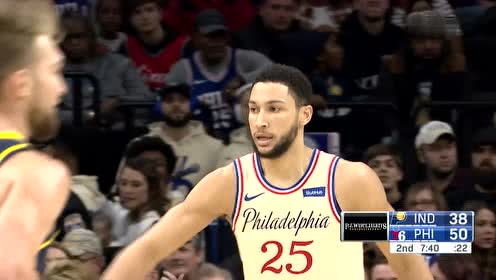 【NBA集錦】飄若游龍 西蒙斯背身后仰超強(qiáng)滯空中投飚進(jìn)