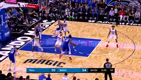 【NBA集锦】晃不开就直接干拔! 恩比德三分迎射武切维奇太不讲理了